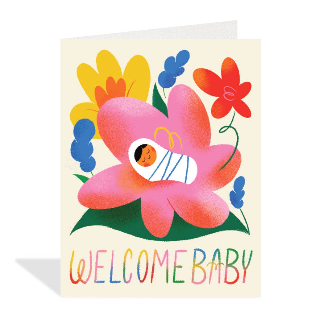 Halfpenny Postage - FLOWER BABY Card