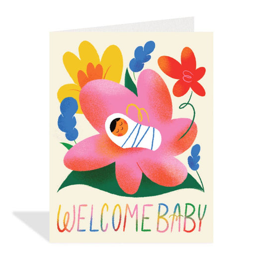 Halfpenny Postage - FLOWER BABY Card