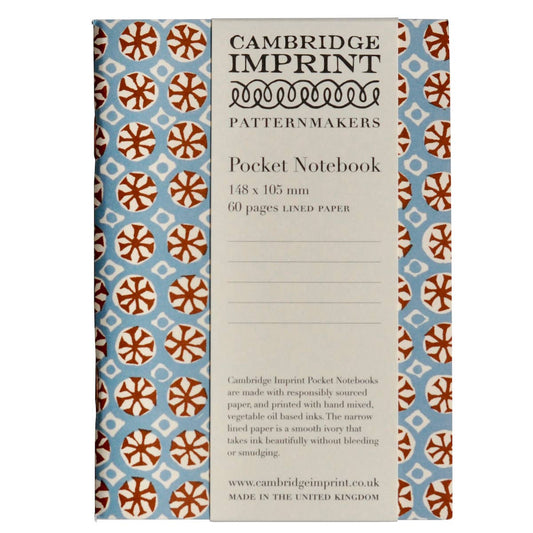 Cambridge Imprint - POCKET NOTEBOOK Sea Urchin Sky and Cocoa