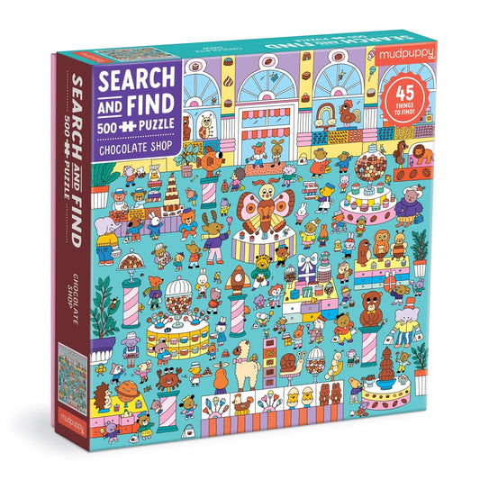 mudpuppy - CHOCOLATE SHOP Search + Find Puzzle (500-Pieces)