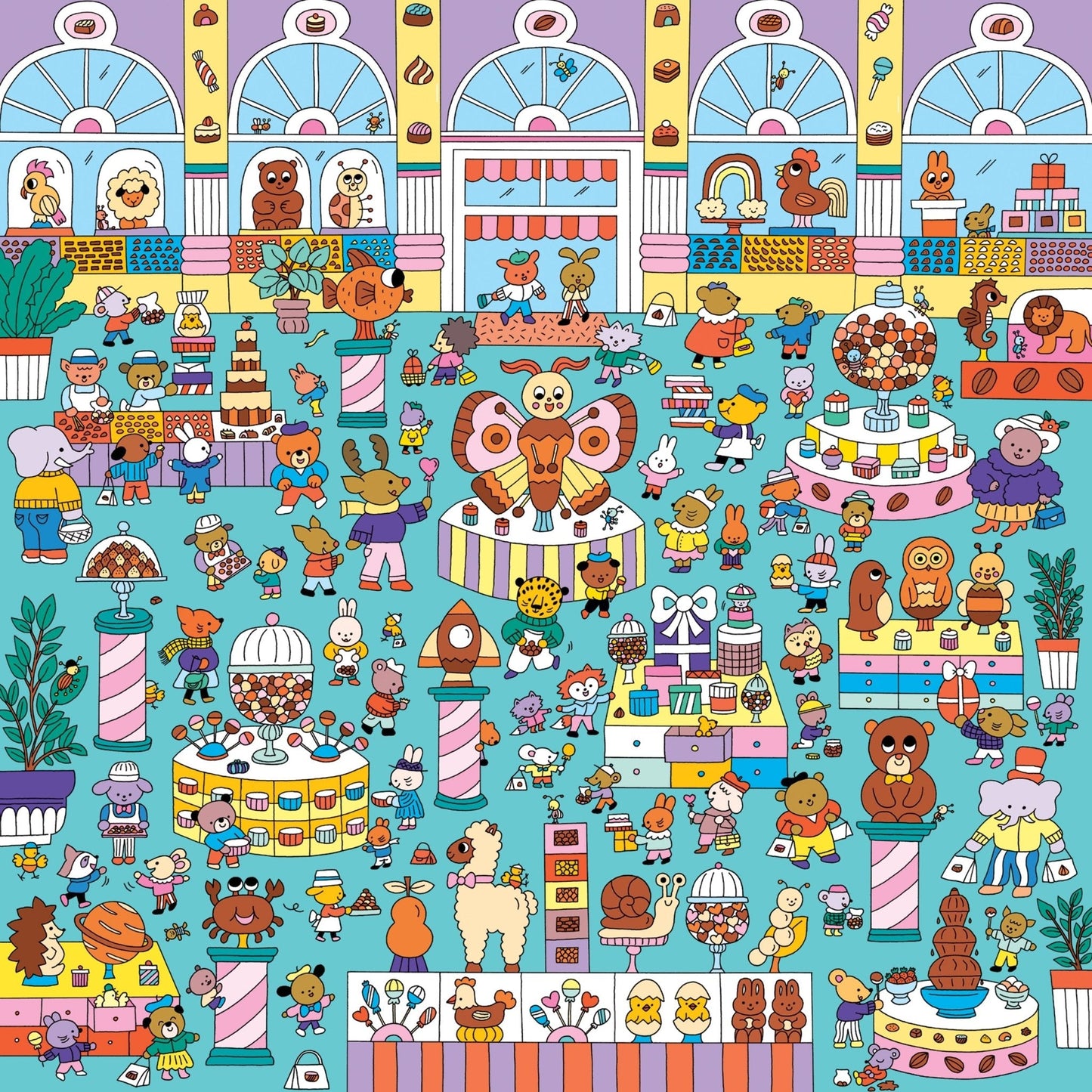 mudpuppy - CHOCOLATE SHOP Search + Find Puzzle (500-Pieces)