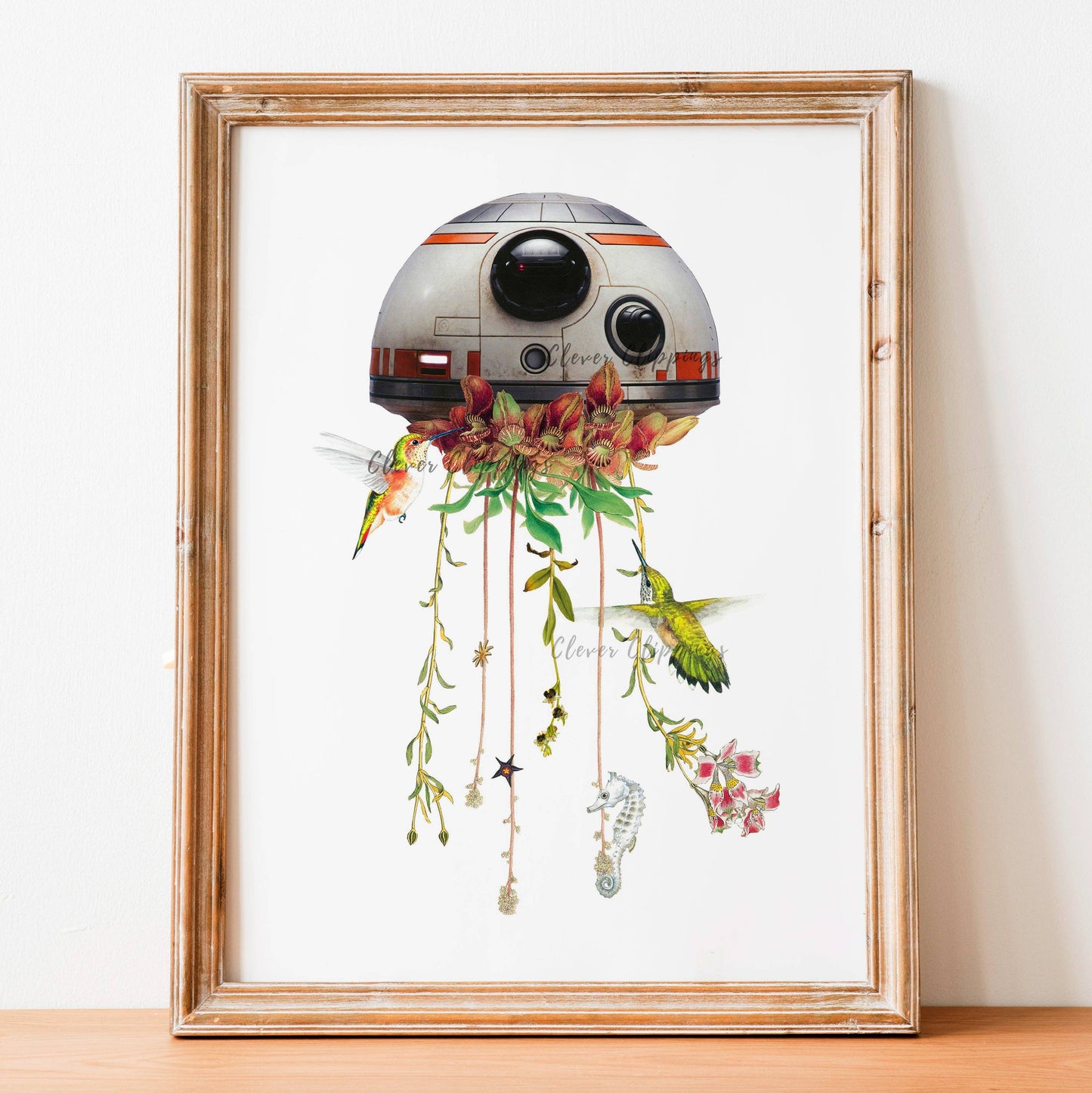 Clever Clippings - Star Wars inspired: BB8 - Underwater Discoveries (8"x10")