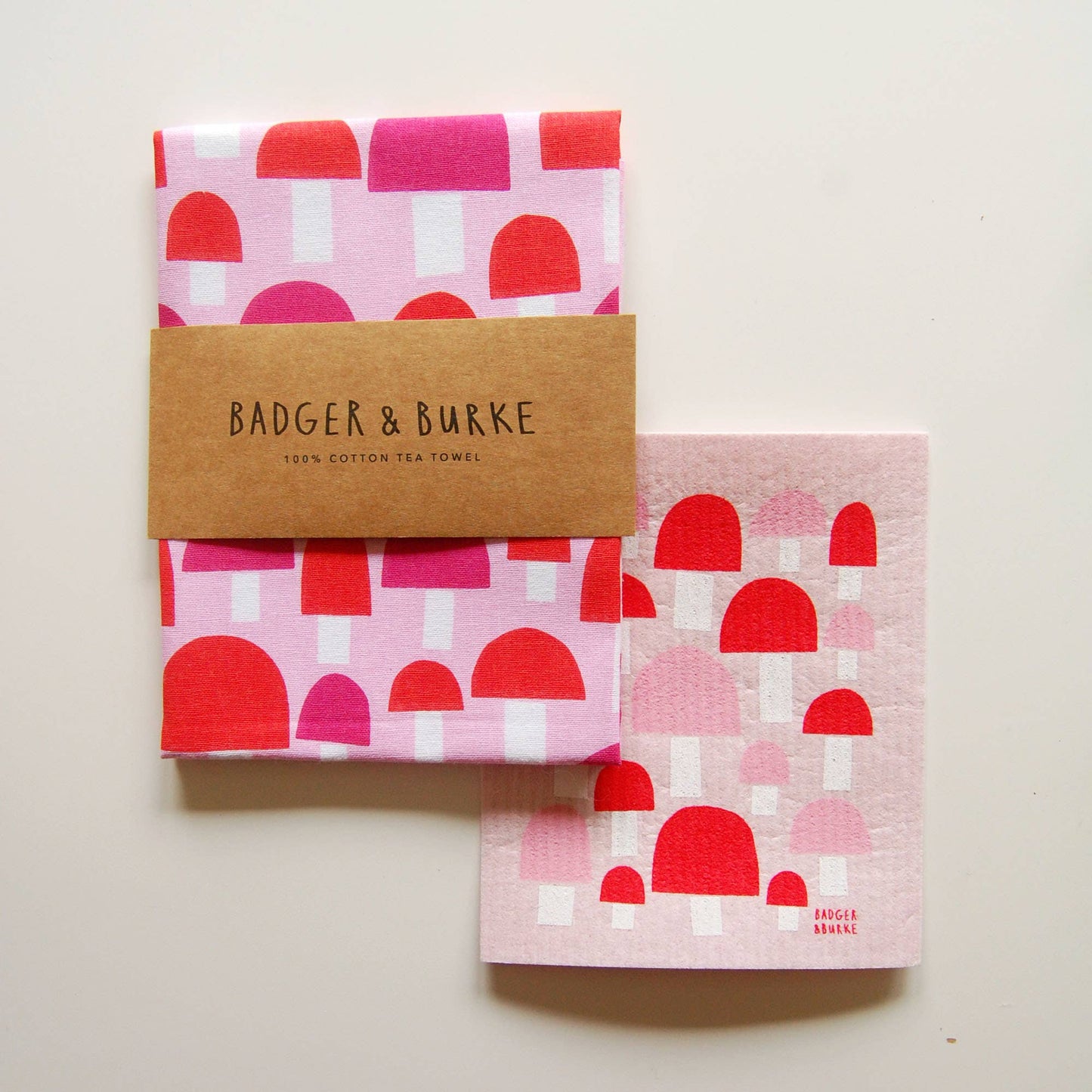 Badger & Burke - Mushroom Tea Towel