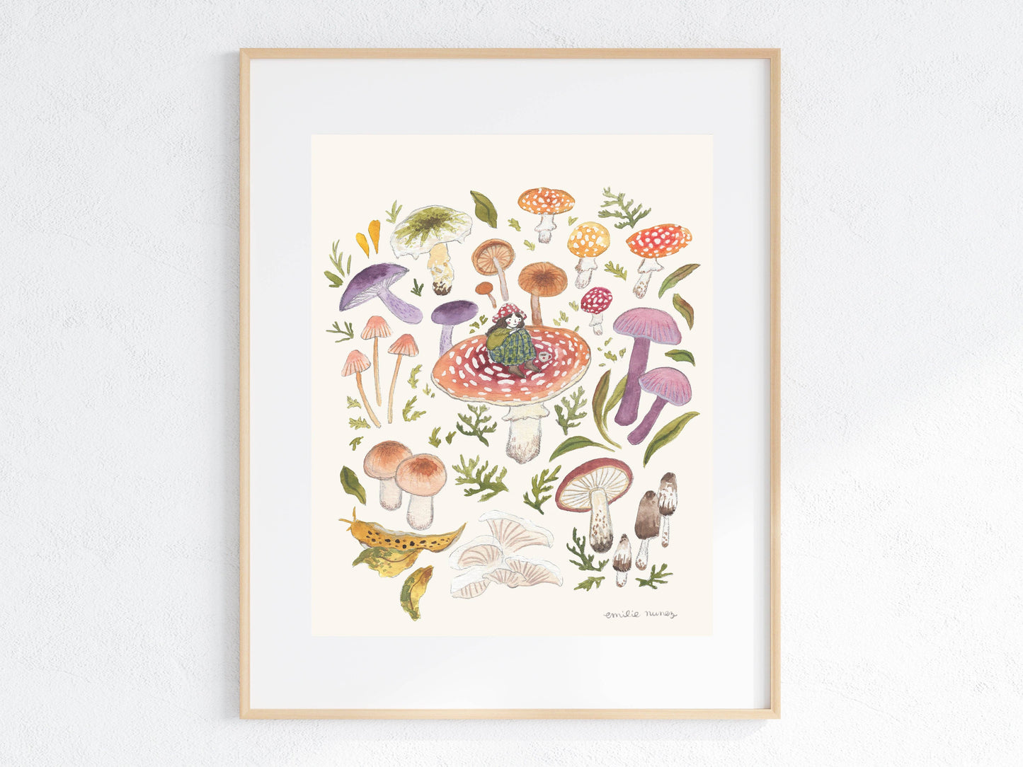 Emilie Nunez - Mushroom Gal Art Print