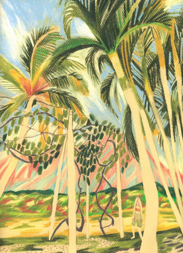 Samantha Chiusolo - DANCING PALMS Art Print