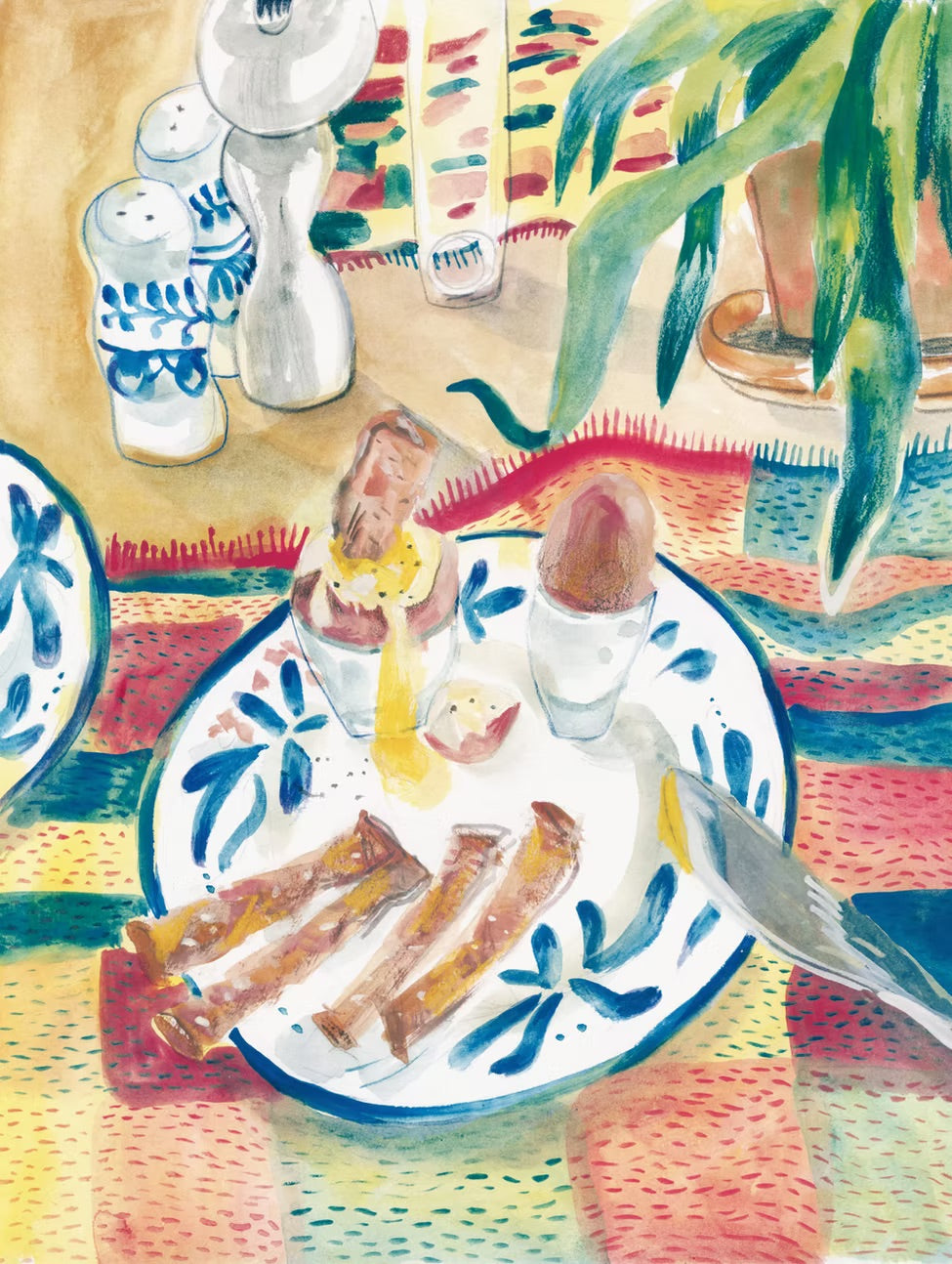 Samantha Chiusolo -  DIPPY EGGS Art Print