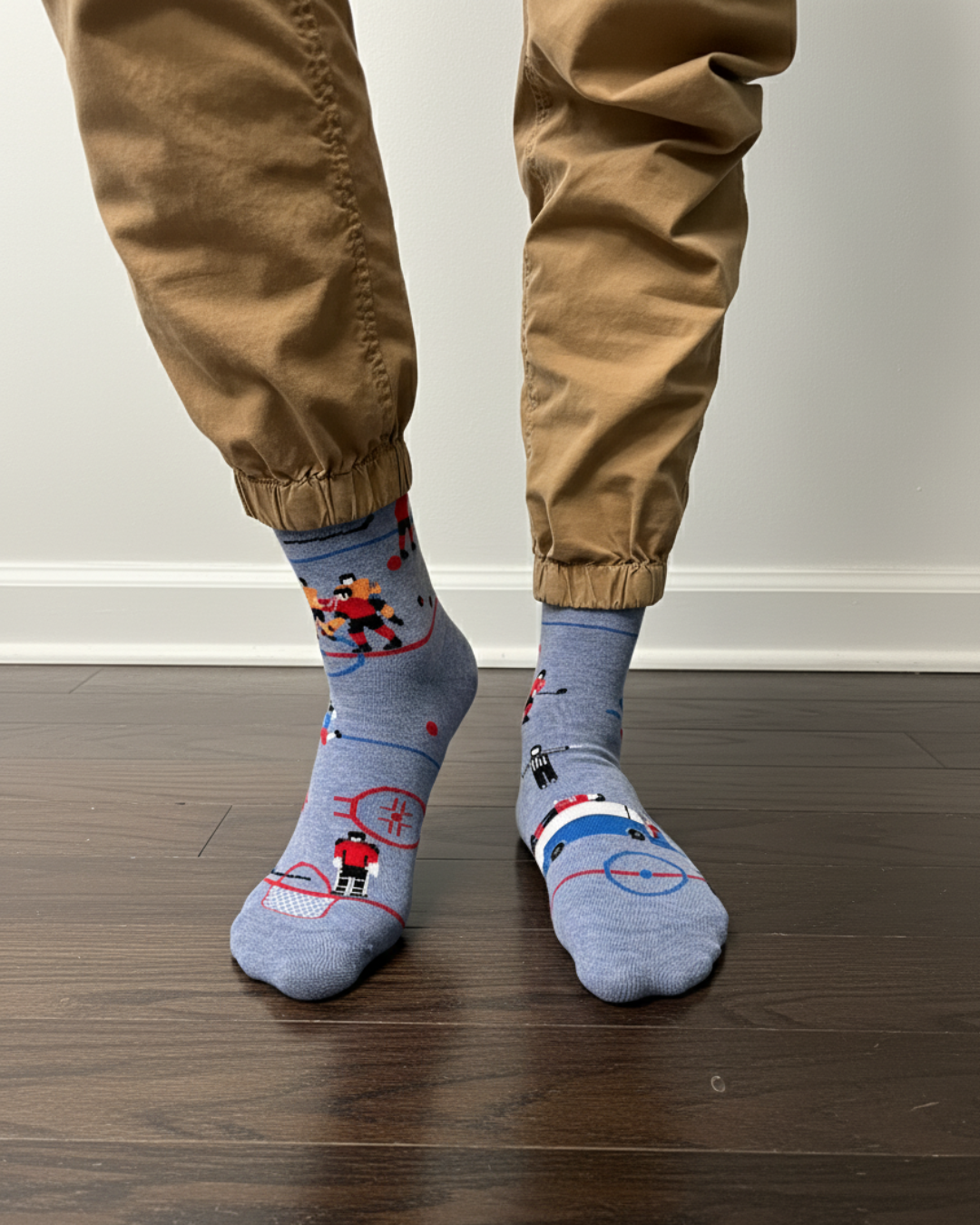 Friday Sock Co. - Men’s Funny Hockey Mid-Calf Scene Socks