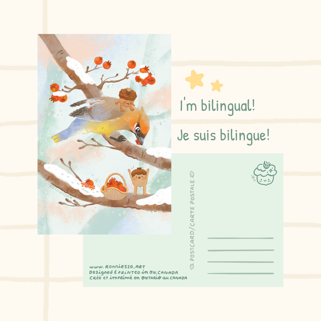 RonnieSzo Art - CEDAR WAXWING Postcard