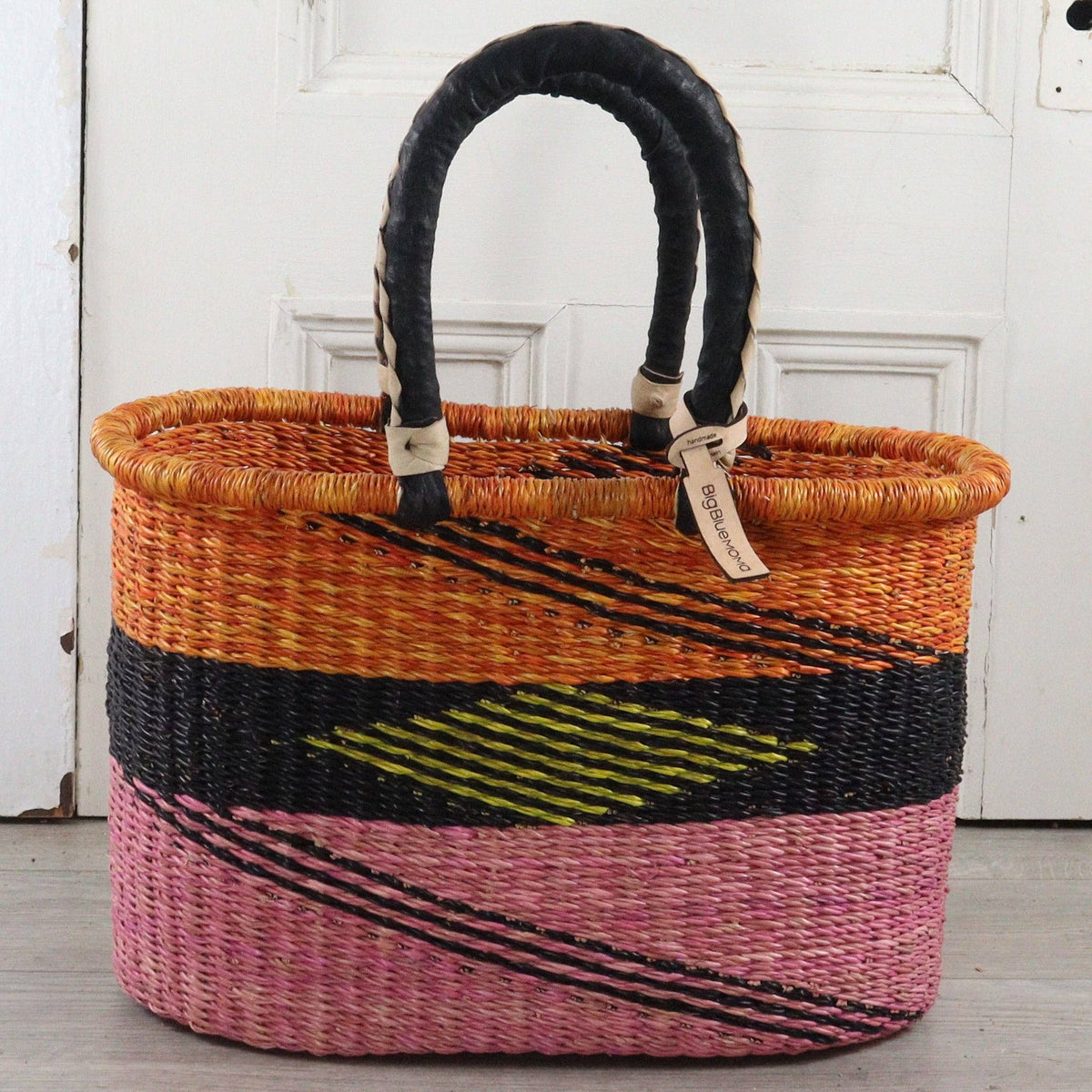 Big Blue Moma - Bolga Basket LARGE OVAL (Variety of Colours)