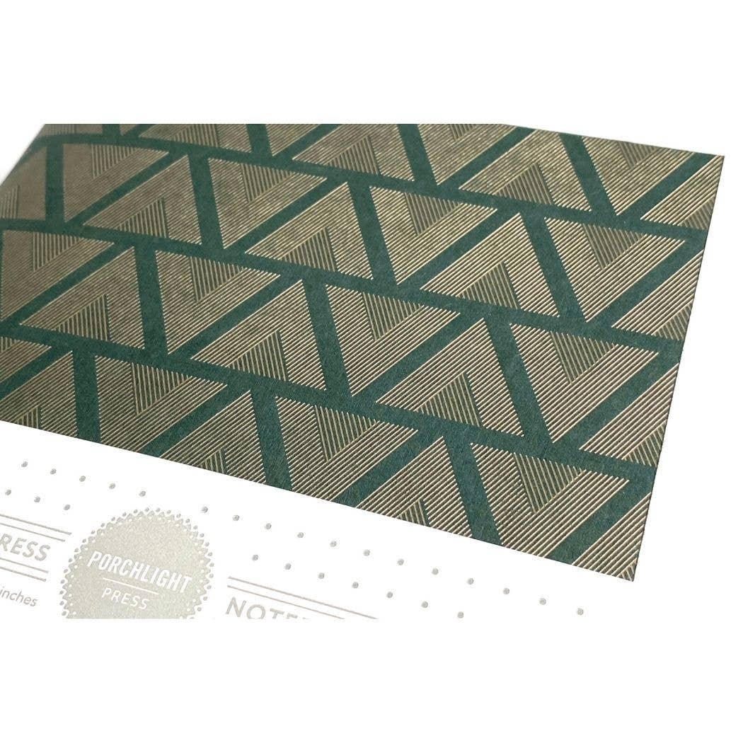 Porchlight Press - Triangles Foil Large Notebook (Plain Pages)