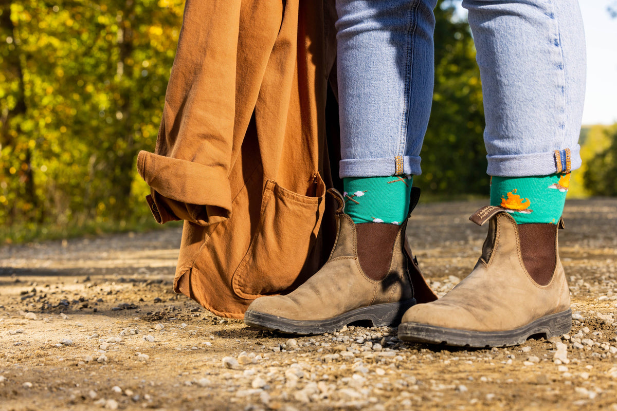 Friday Sock Co. - Women’s Campfire & Marshmallow Crew Socks