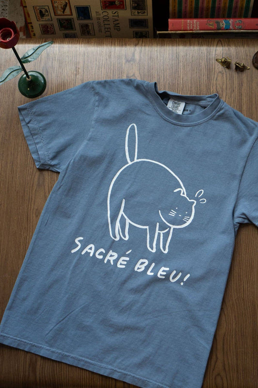 Stay Home Club - SACRÉ BLEU T-Shirt (Blue Jean)