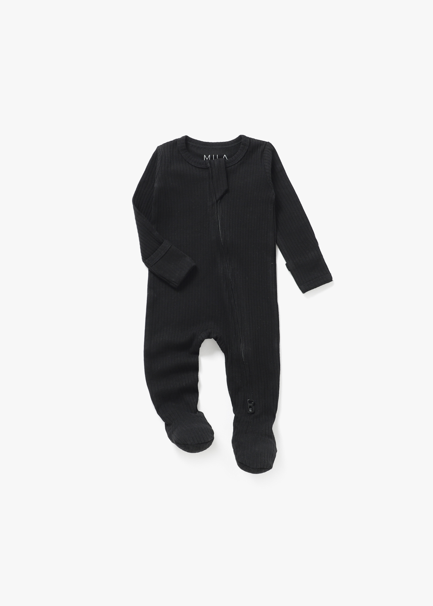 Mila & Co. - Ribbed Footie | Black