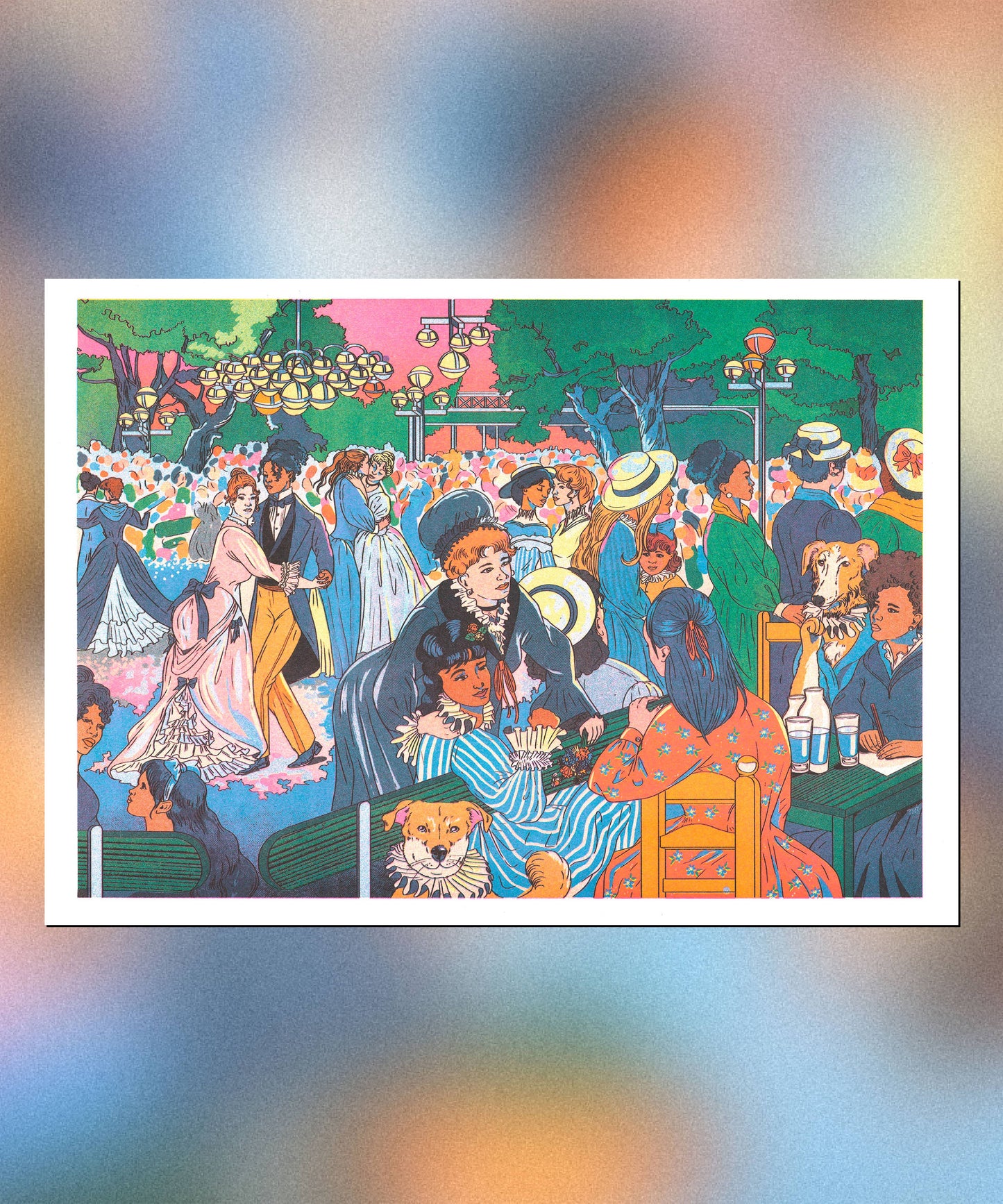 KIBLIND Atelier - BAL DU MOULIN DE LA GALETTE María Jesús Contreras (A3 Print)