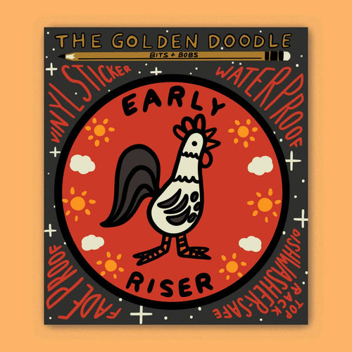 The Golden Doodle - Early Riser Sticker