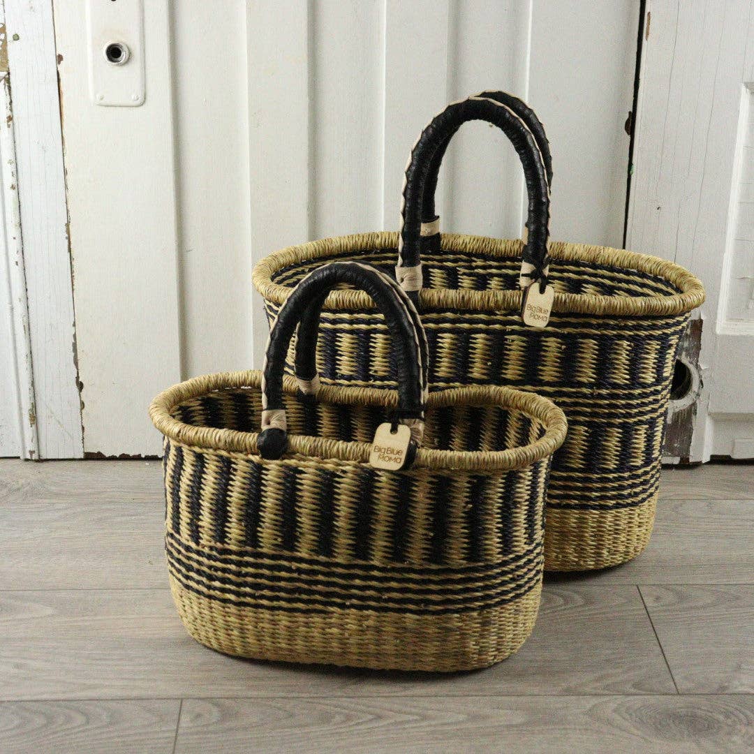 Big Blue Moma - Bolga Basket MEDIUM OVAL (Variety of Colours)
