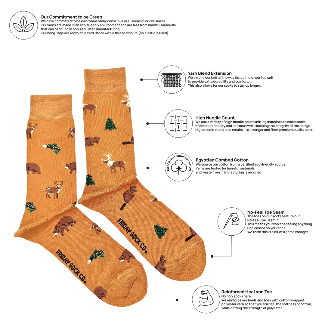 Friday Sock Co. - Men's Wildlife This Did Good Mismatched Socks