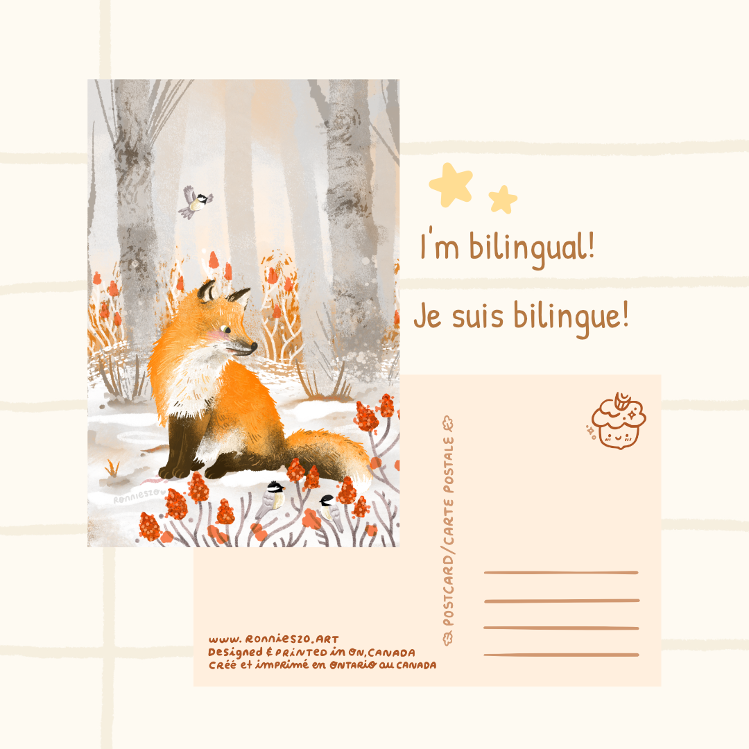 RonnieSzo Art - WINTER FOX Postcard