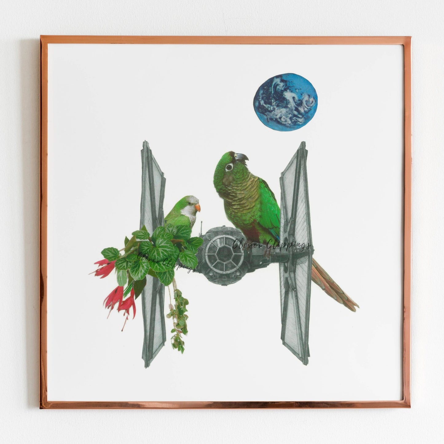 Clever Clippings - Star Wars inspired: TIE Fighter - Fighter In the Jungle (9"X9")