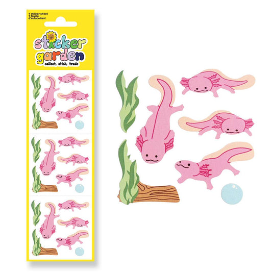Sticker Garden - Glossy Axolotl Stickers