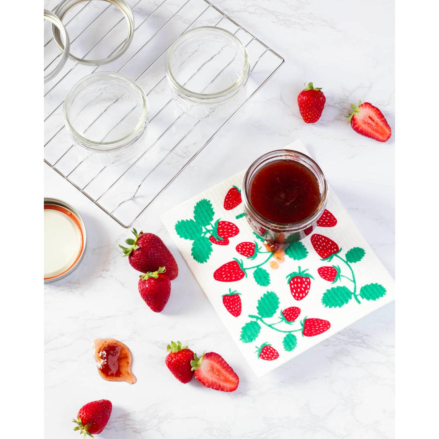 Ecologie - Strawberries Swedish Dishcloth