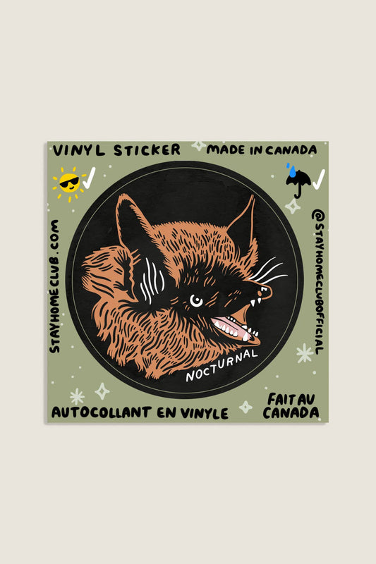 Stay Home Club - NOCTURNAL (Bat) Sticker