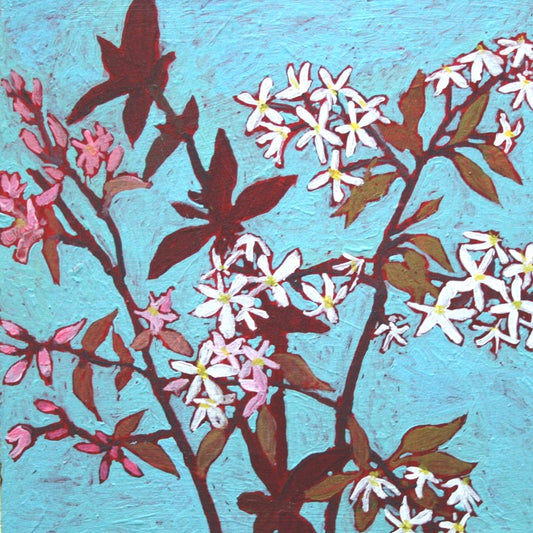 sandcherry and serviceberry 13"x 13" print