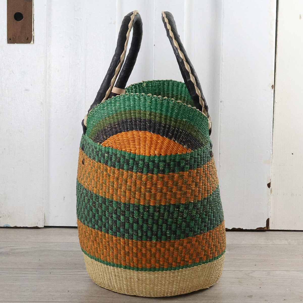 Big Blue Moma - Bolga Basket LARGE U SHOPPER (Variety of Colours)