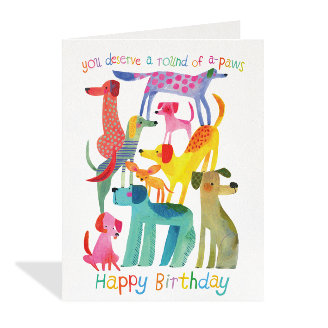 Halfpenny Postage - ROUND OF A-PAWS Card