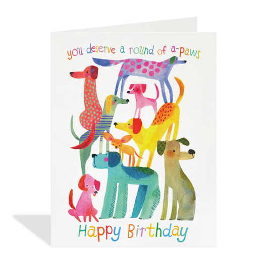 Halfpenny Postage - ROUND OF A-PAWS Card
