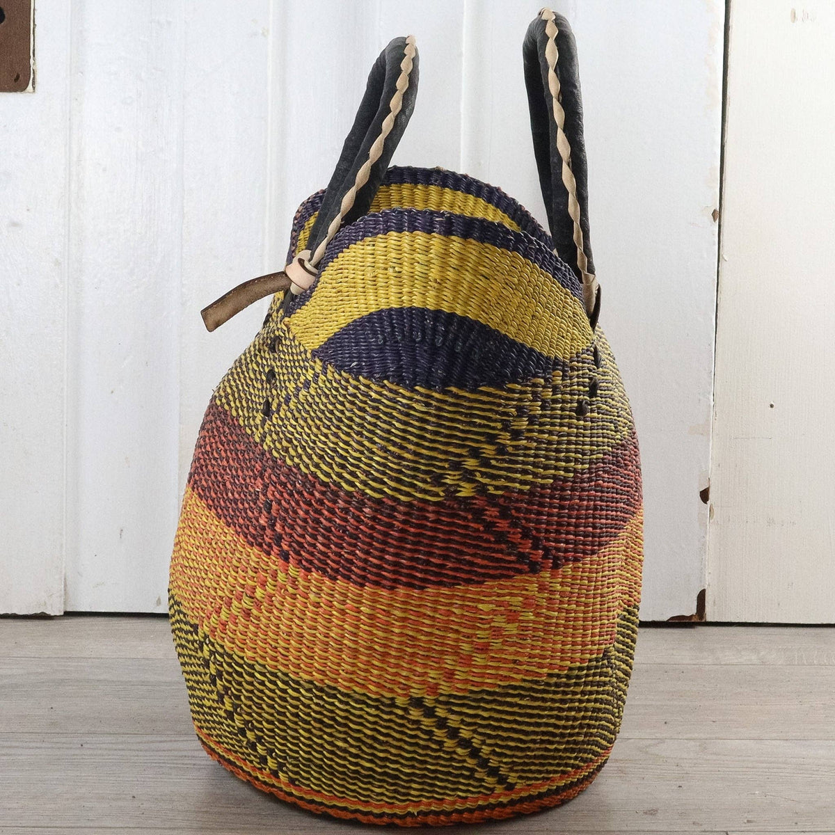 Big Blue Moma - Bolga Basket LARGE U SHOPPER (Variety of Colours)