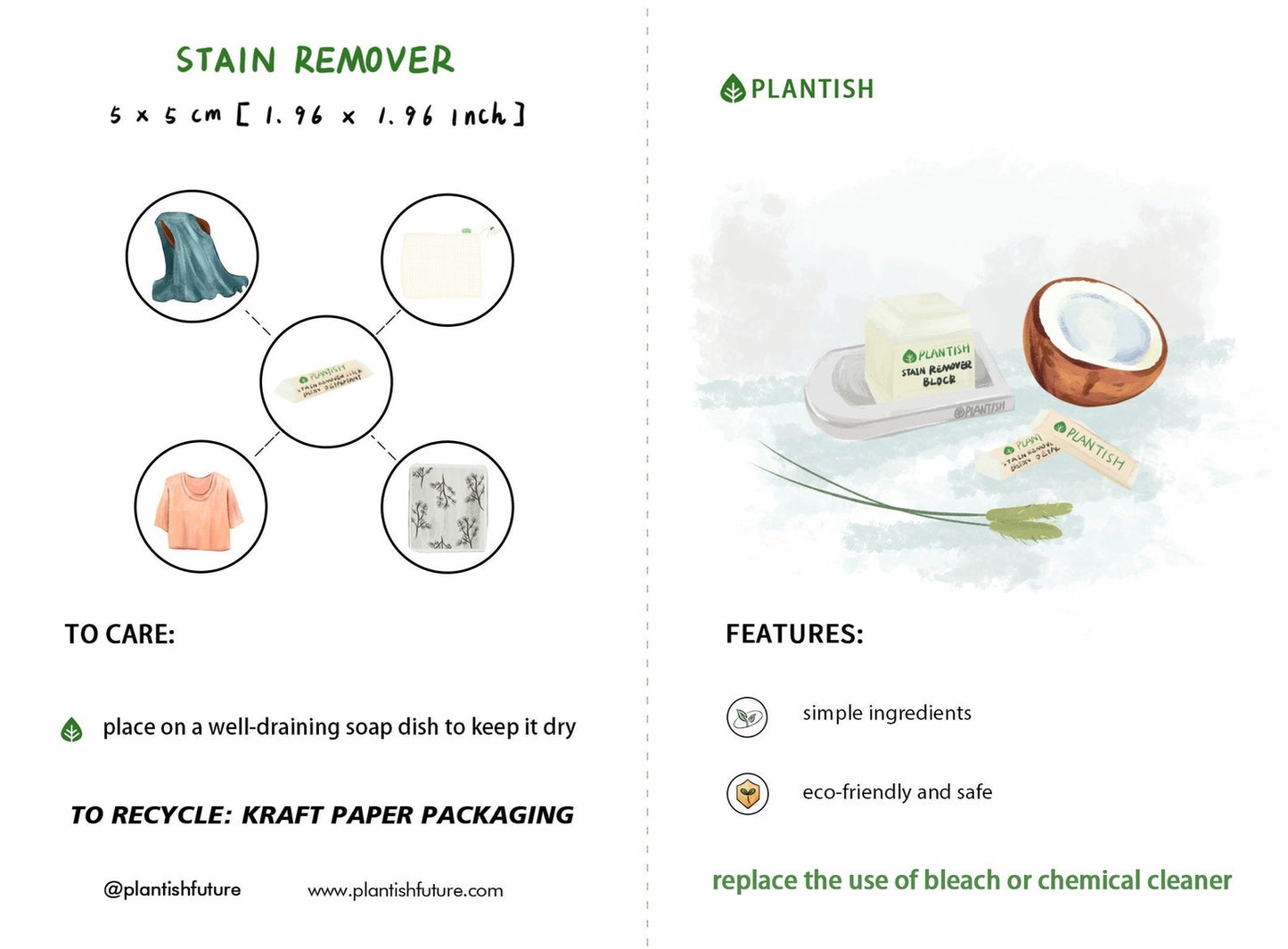 Plantish - Stain Remover Bar (0.5oz)