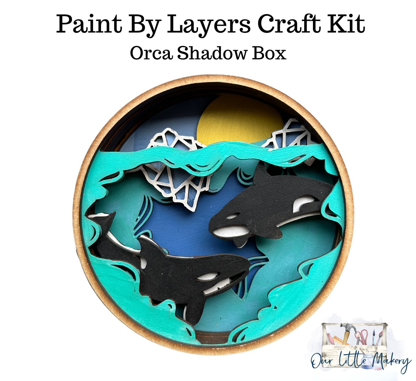 Our Little Makery - Orca Shadow Box Kit