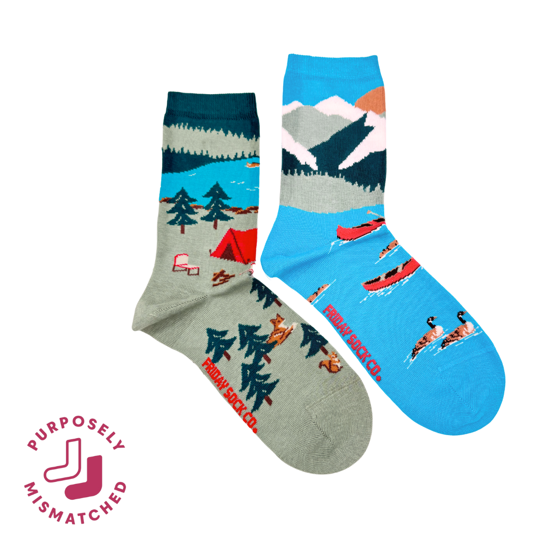 Friday Sock Co. - Women's Canada Mountain Scene Socks