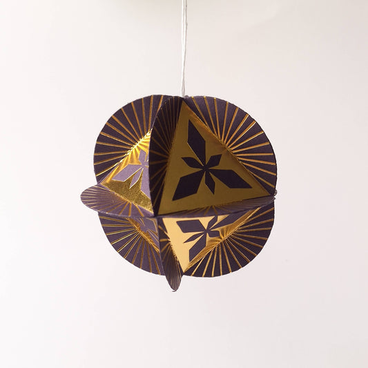 Kiss the Paper - Ornament Kit (Gold/Purple) Prism 8 Sided