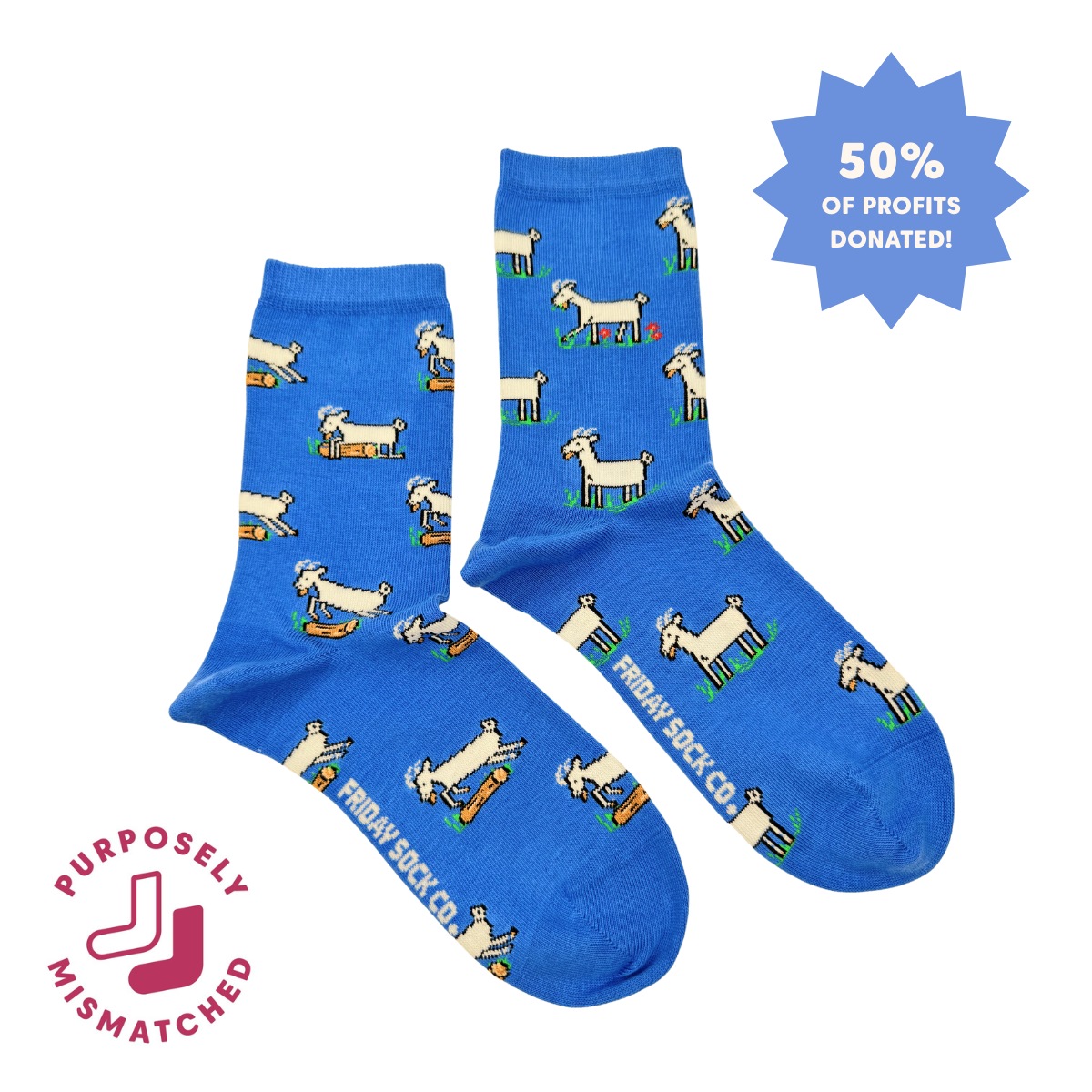 Friday Sock Co. - Women's Goats This Did Good Crew Socks