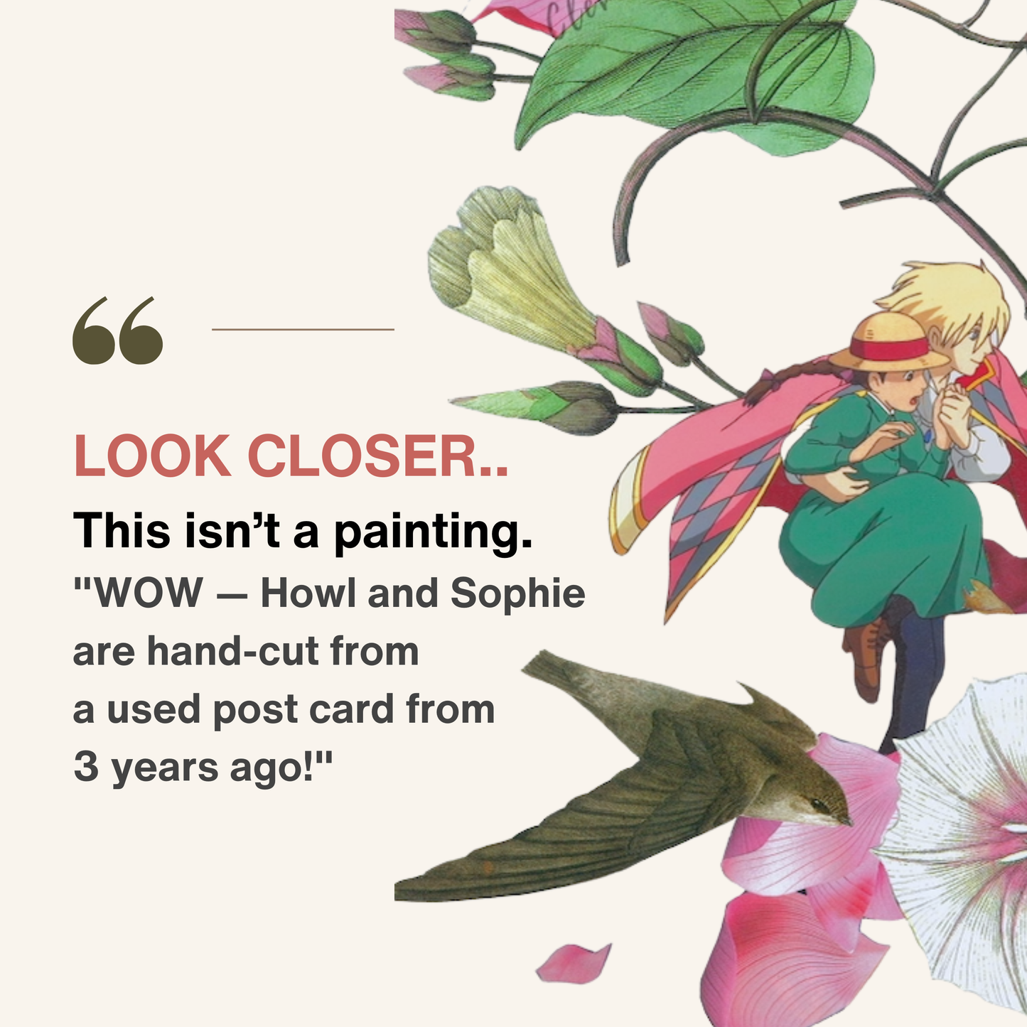 Clever Clippings - Ghibli Inspired: Howl & Sophie - What if You Fly (12" X 16")