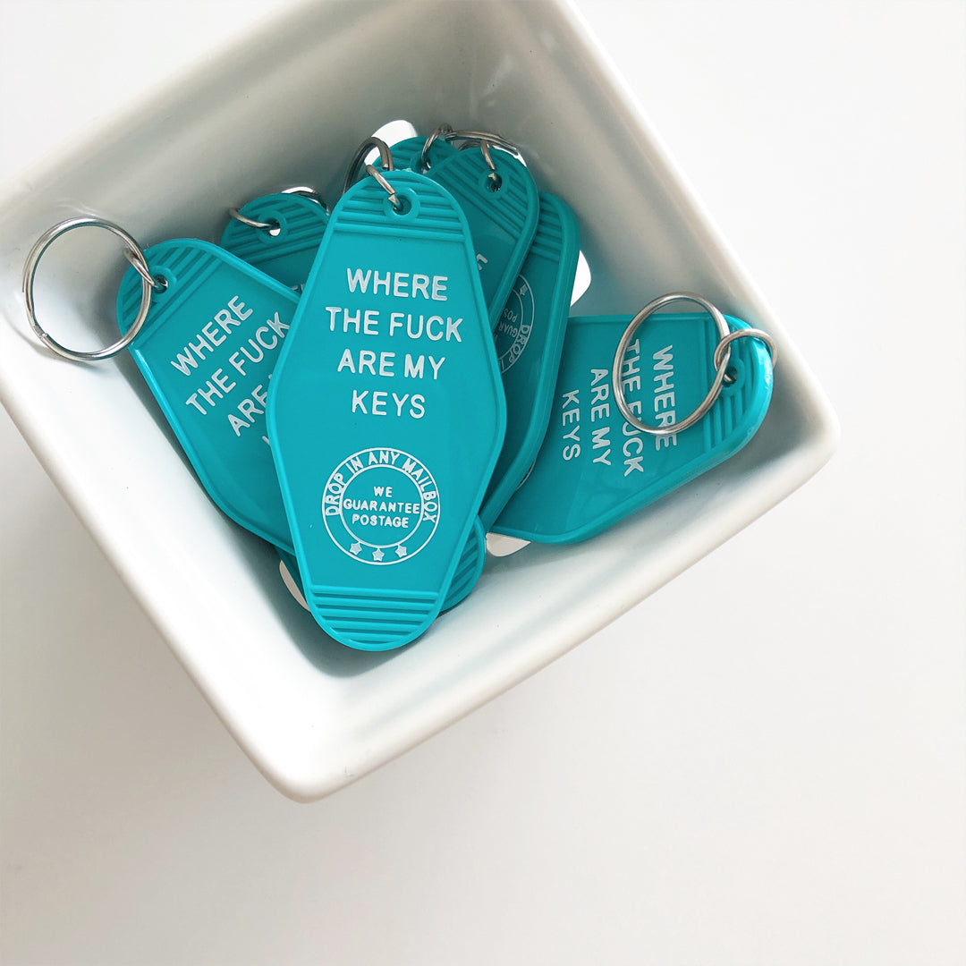 pixel paper hearts - MY KEYS Keychain