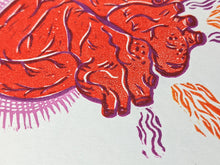 Sang'd Encre Studio - "Fire in our Heart " Linocut Print