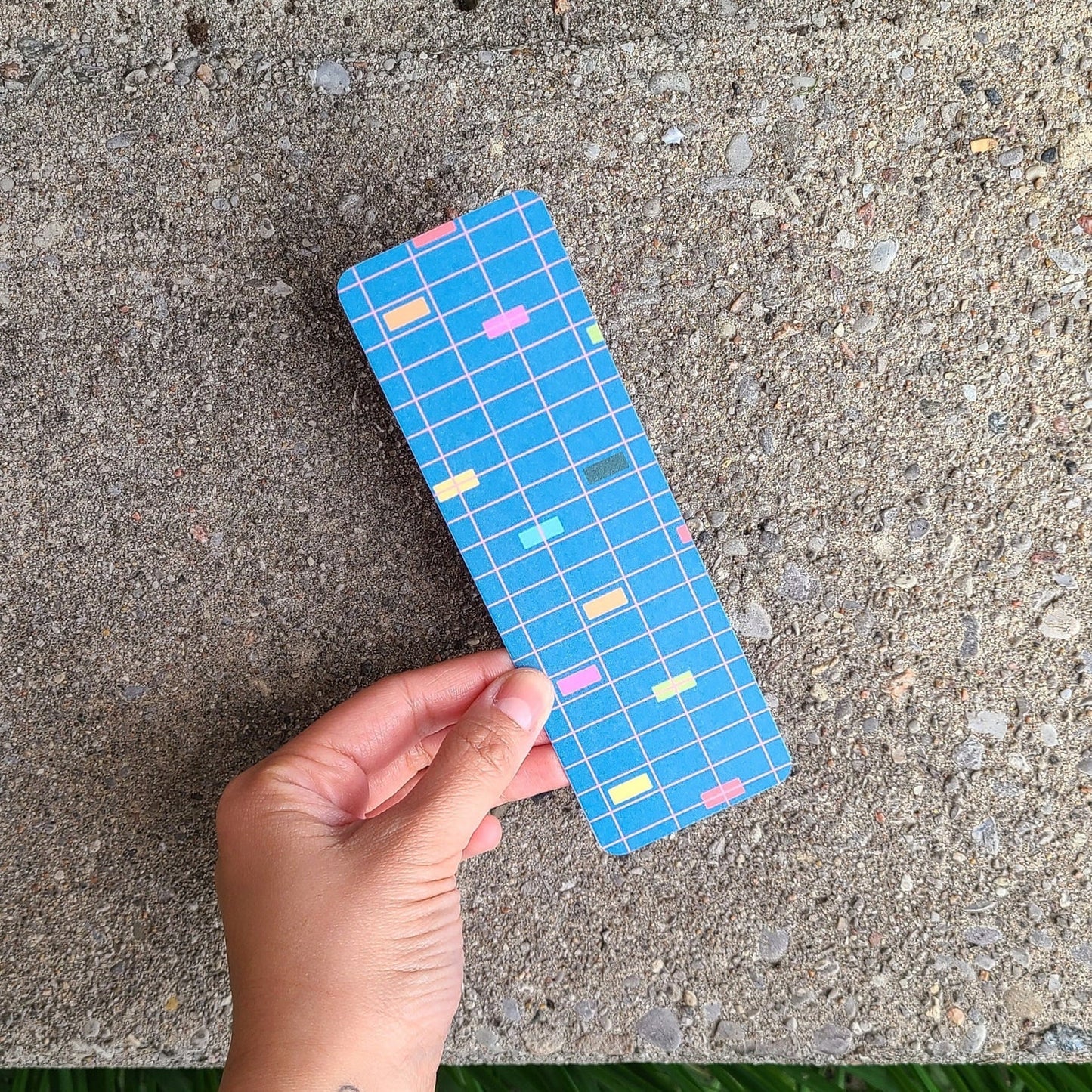Mad Love Creative Co. - Blue Checkered Bookmark