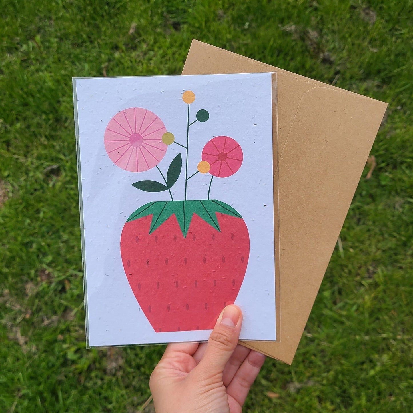 Mad Love Creative Co. - Strawberry Vase Seed Paper Print
