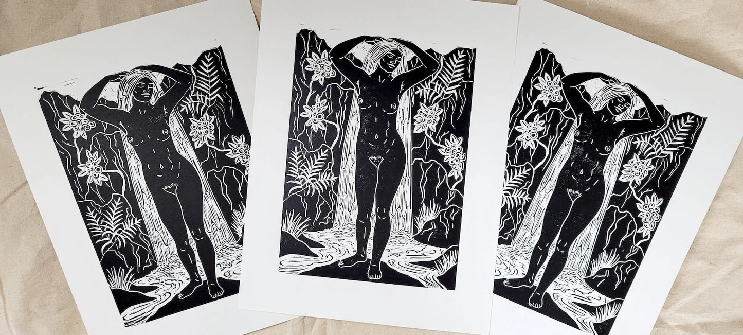 Erin Hollingshead - "Mother Nature" Linocut Print