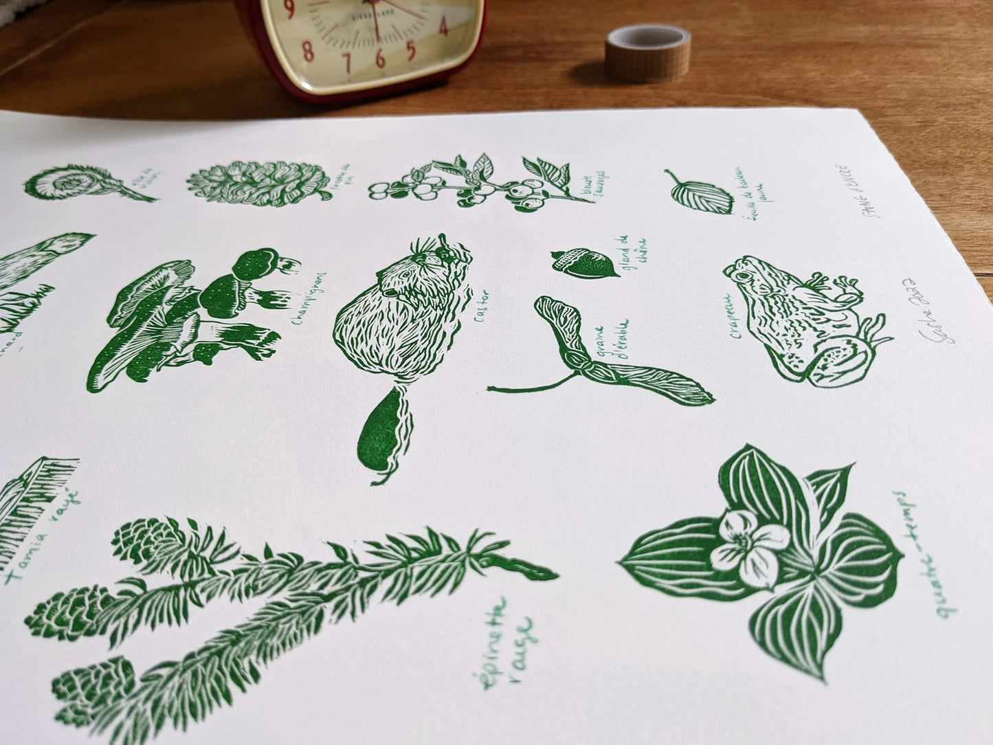 Sang'd Encre Studio - "Dans Les Bois" Linocut Print