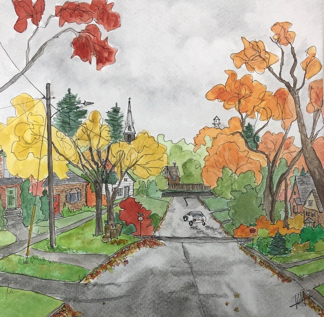 Karin McLean - THE VIEW FROM OLD WEST END (8" X 8")