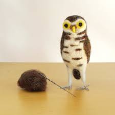Lunenburg Makery - BURROWING OWL Needle Felting Kit