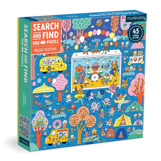 mudpuppy - MUSIC FESTIVAL Search + Find Puzzle (500-Pieces)