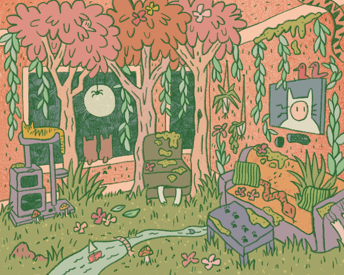 Rains Droplets - JUNGLE FEVER Art Print