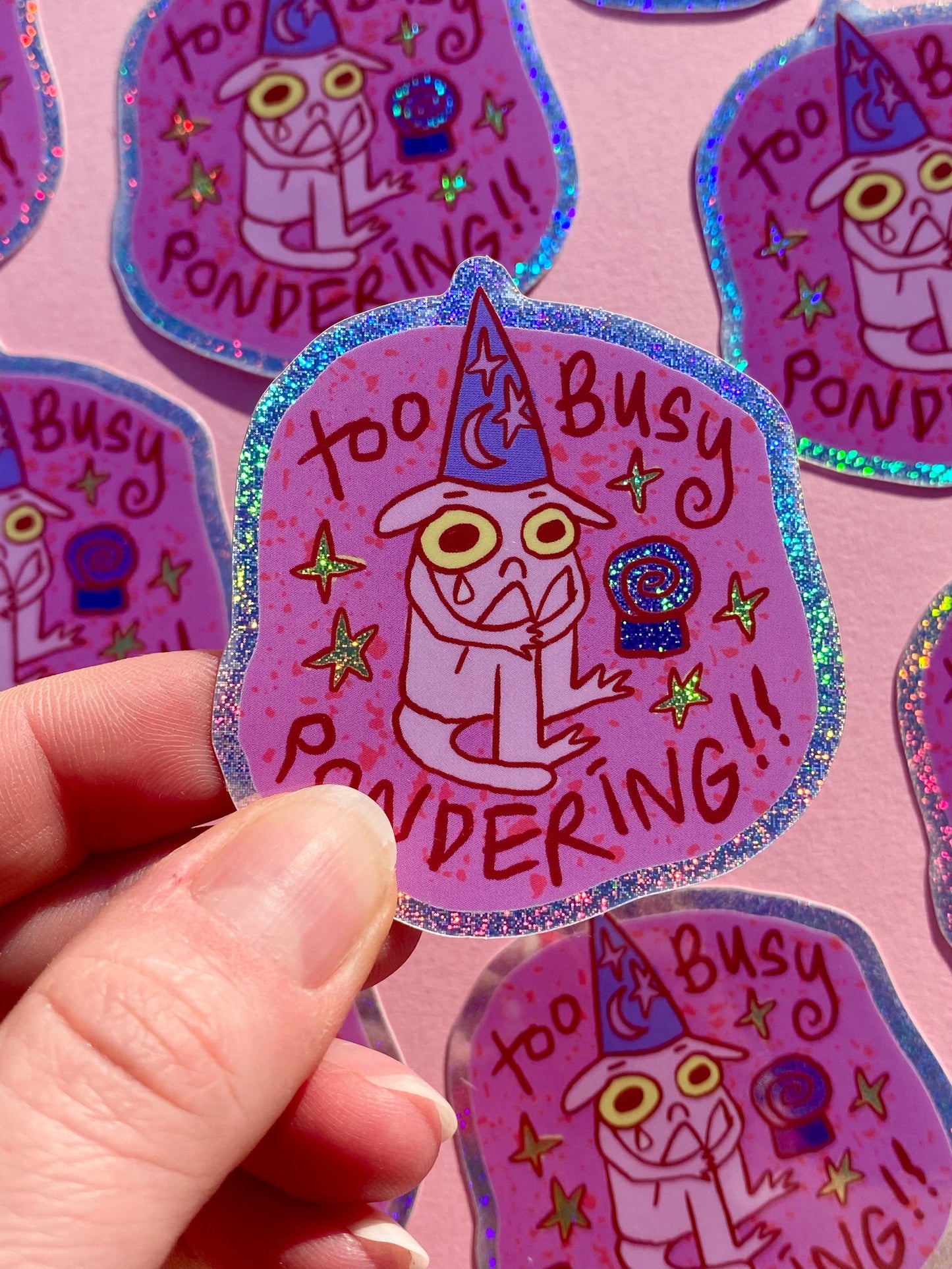 Rains Droplets - TOO BUSY PONDERING Sticker