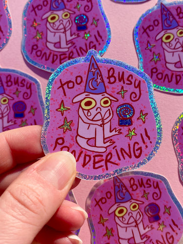 Rains Droplets - TOO BUSY PONDERING Sticker