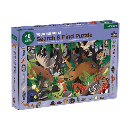 mudpuppy - WOODLAND FOREST Search & Find Puzzle (64-Pieces)